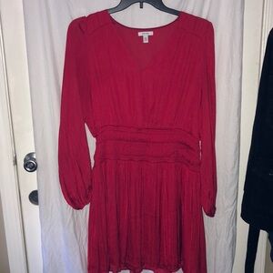 NWOT Nine West Red Long Sleeve XXL Knee High Dress w/ Cuffed Sleeves